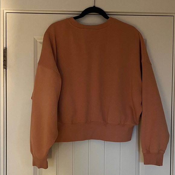 Adidas Dolman Sleeve Cropped Crewneck Sweatshirt – Peach – Size Small - Picture 3 of 10